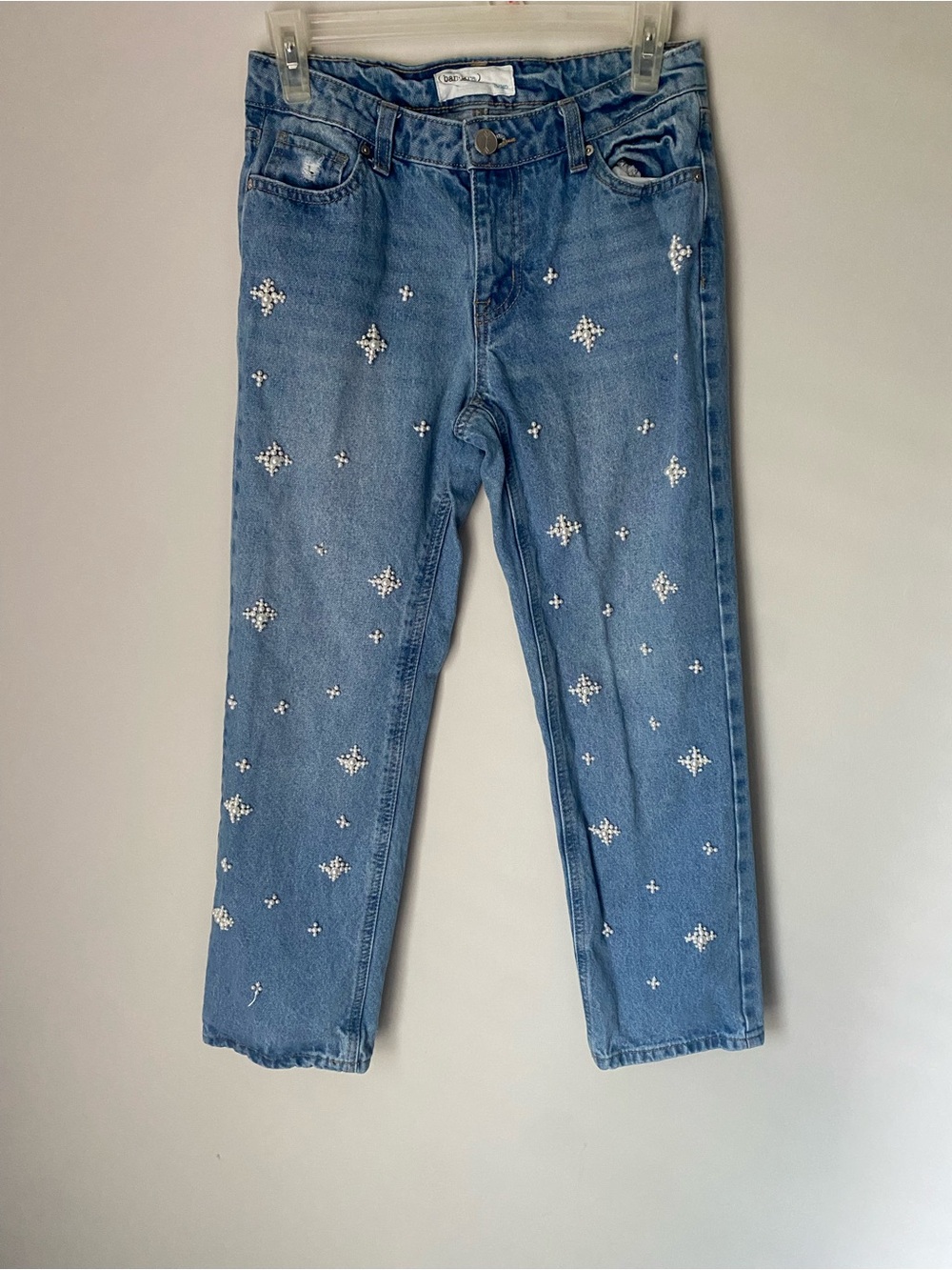 Banjara Pearl Embellished Straight Leg Jeans Size: 3/25